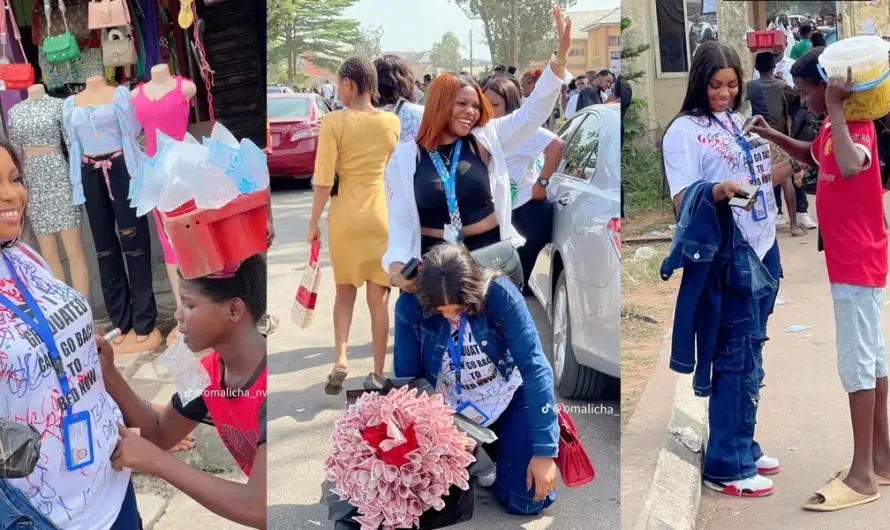 Nigerian lady gets signed by Street hawkers to celebrate graduation from Nekede Polytechnic Creates lots of buzz online(Video)