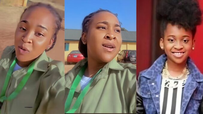 “Small Amarachi of Yesterday” – Video as Nigeria’s Got Talent Winner Becomes Youth Corper (Video)