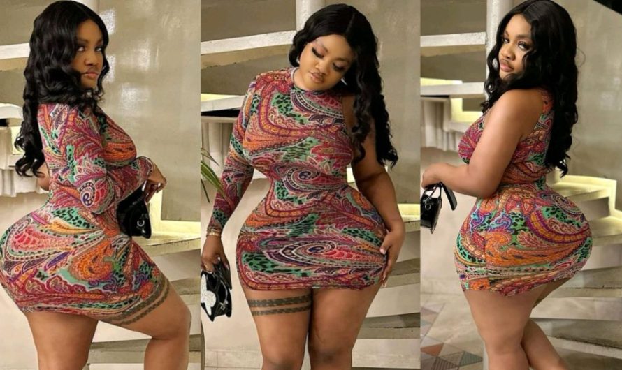 “One R3ason Men are Cheap”-Nigerian Beauty Sizzles in Short Gown, Flaunting Uniquely Enormous F!gure for Online Fans.(Video)