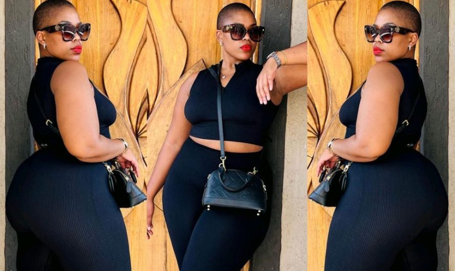 “S.A Wins This One”-Curvy South African Beauty Dazzles Fans in Black Outfit.(Video)